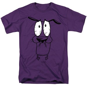 Courage The Cowardly Dog Scared Adult T-Shirt - 1 of 4
