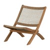 South Shore Balka Wood and Woven Rope Lounge Chair - 2 of 4