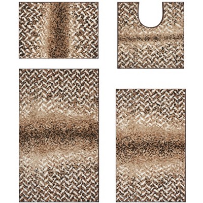 Better Trends Casablanca 100% Micro Polyester Knitted Chevron Pattern 4 ...
