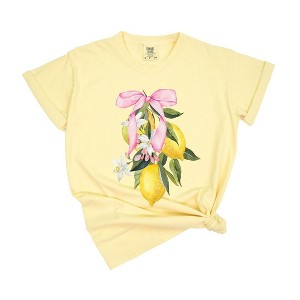 Simply Sage Market Women's Coquette Lemon Bundle Short Sleeve Garment Dyed Tee - 1 of 2