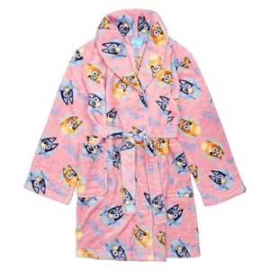 Girls' Bluey Robe - Pink - 1 of 3