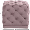 Meridian Furniture,Stella Velvet Ottoman/Stool - 3 of 4