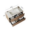 NicBex Floating Bathroom Vanity with Sink,Bathroom Sink Vanity with 2 Drawers,Bathroom Sink Cabinet without Drain and Faucet,Pre-assemble - 3 of 4