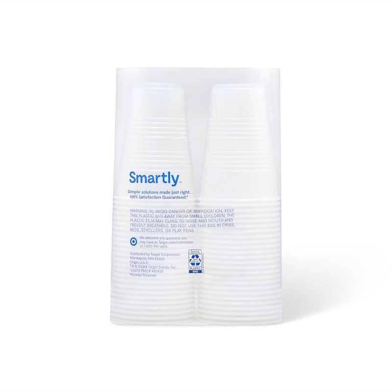Clear Disposable Cup - 16 fl oz - 50ct - Smartly&#8482;, 4 of 5