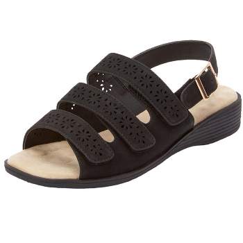 Comfortview Women's Wide Width The Sutton Sandal By Comfortview