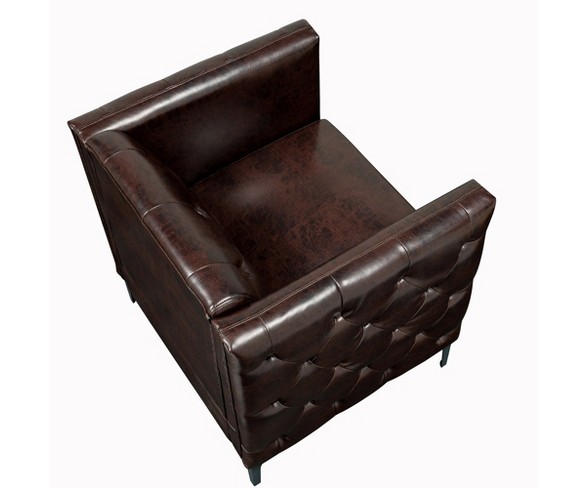 Vern Upholstered Accent Chair Brown - miBasics