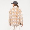 August Sky Women's Plaid Faux Shearling Jacket RJH2001_Taupe Multi_Large - image 2 of 4