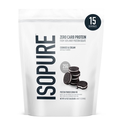 Isopure Zero Carb Protein Powder - Cookies & Cream - 16.9oz