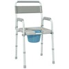 HOMCOM Bedside Commode Chair for Seniors, Adults, Handicap, Raised Toilet Seat with Arm, Adjustable Height, 300 lbs - 4 of 4