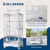 Small Bird Cage with Wheels, 40 Inch Parakeet Cage with Top Stand, 3 in 1 Bird Carrier for Parakeets, Canaries, Lovebirds, Small Quaker - 2 of 4