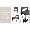 PAGED Modern Minimalist Dining Chairs, PU Leather Upholstered Kitchen Chairs with Comfortable Backrest & Metal Frame - 3 of 4