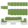 Tramull 26.6 in 6-Seaters Wicker Rattan Sectional Sofa,14Pack Cushion Slipcovers Set Seat and Back - 2 of 4