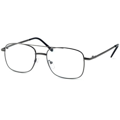 Calabria 8151 Mens Aviator Reading Glasses | Lightweight & Comfortable | Metal Frame | Silicone Nose Pads | 5.25 x 1.6 | Brown | +1.50