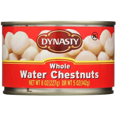 Dynasty Whole Water Chestnuts, Kosher, 8 Ounce (Pack of 12)
