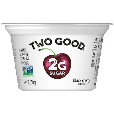Two Good Low Fat Lower Sugar Cherry Greek Yogurt - 5.3oz Cup