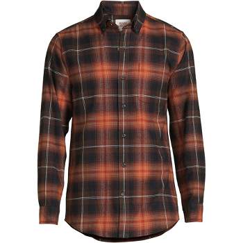 Lands' End Men's Traditional Fit Rugged Work Shirt - Small - Warm Tawny  Brown Glen Check : Target