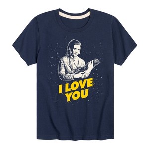 Boys' - Star Wars - Valentine Princess Leia I Love You Short Sleeve Graphic T-Shirt - 1 of 4