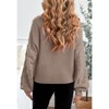Girls Crewneck Knit Pullover Sweaters Long Lantern Sleeve Oversized Knit Cute Jumper Tops - 2 of 4