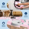 Washable Modern Floral Cute Bow Rug Non Slip Low Pile Rug Soft Contemporary Throw Floor Cover Foldable Indoor Carpet for Living Room Bedroom Nursery - 4 of 4