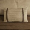 Gulches 7 PC Pieced Faux Suede Comforter Set Natural Queen - 4 of 4