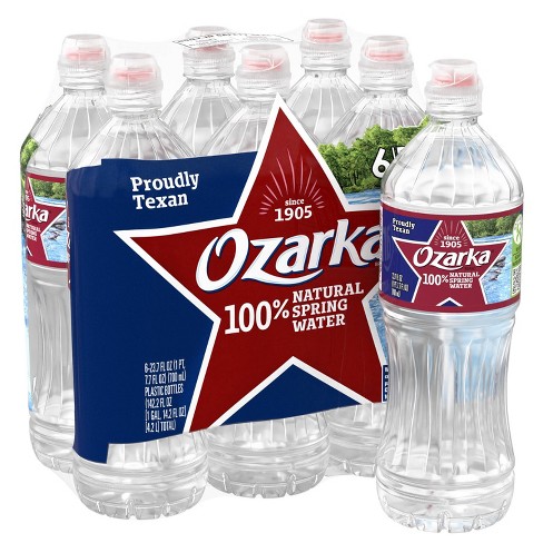 Ozarka Brand 100 Natural Spring Water 6pk 23 7 Fl Oz Sport Cap Bottles Target