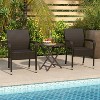 Yaheetech Set of 2 PE Outdoor Rattan Chair with Armrests for Garden, Backyard - 2 of 4