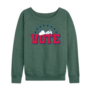 Women's - Peanuts - Vote Snoopy Lightweight French Terry Slouchy - 1 of 4