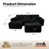 XIZZI Modular Sectional Sofa Couch, L/U-Shape Upholstered Couch, Modern Minimalist Couches for Living Room, Free Combination Deep Seat Corner Couch - 3 of 4
