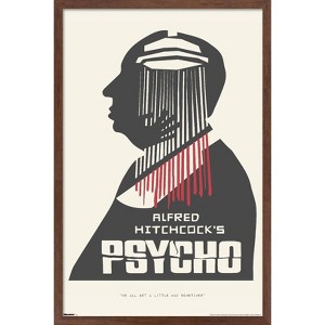 Trends International Alfred Hitchcock - Psycho (1960) Silhouette Framed Wall Poster Prints - 1 of 4