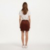 Anna-Kaci Women’s Button Front Corduroy Mini Skirt with Structured Patch Pockets and Clean Straight Hem for a Modern Textured Look - 3 of 4