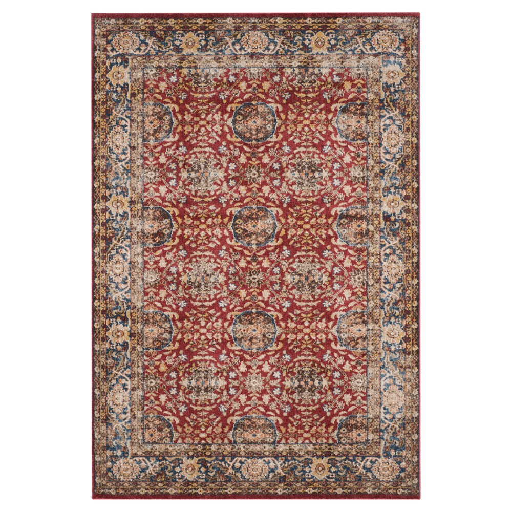 8'x10' Orten Medallion Area Rug Red/Royal - Safavieh