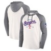 MLB Texas Rangers Men's White Long Sleeve Lightweight Bi-Blend Hooded Sweatshirt - 3 of 3