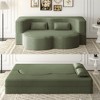 XINGHANZHENXUAN Modern Floor Sofa with 2 Pillows, Full Size Plush Corduroy Foldable Mattress for Living Room - 3 of 4