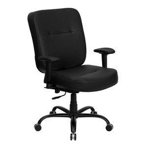 Emma and Oliver 400 lb. Big & Tall High Back Rectangular Back Ergonomic Office Chair & Arms - 1 of 4