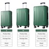 MOEPISY Luggage Sets 3 Piece, Hard shell ABS Lightweight Durable Suitcases with Double Spinner Wheels 20/24/28 Inch (Green) - 4 of 4