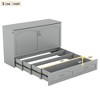 NicBex Queen Size Murphy Bed 80.5" Wooden Frame Queen Murphy Bed Cabinet Morden Hideaway Wall Bed with USB Ports for Living Room - 2 of 4