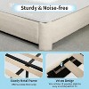 Dyonery Boucle Bed Frame with Adjustable Headboard, Soft Cloud Platform Bed with Teddy Fabric, Rounded Corners & Noise-Free Design - 4 of 4
