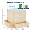 coucheta Air Conditioner Fence, Outdoor Wood Privacy Screens for Outside with Planter Box, No Dig Trash Can AC Fence Pool Equipment Enclosure Panels - 2 of 4