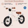Costway 12 Inch Toddler Balance Bike No Pedal Training Bicycle with Inflatable Rubber Tires Yellow/White/Red - 3 of 4