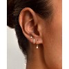 3 Pairs 14K Gold Hoop Earrings Set - Hypoallergenic Huggie & Dangle Earrings for Women - 2 of 4
