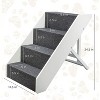 Arf Pets Wood Dog Stairs, 4 Levels Height Adjustment Wide Pet Steps, Foldable, White - image 2 of 4