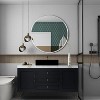 Angel Sar 32 Inch Round Bathroom Mirror, Silver Metal Frame, Shatterproof, No Distortion Glass, Anti Rust Aluminum, Easy Wall Mount - 4 of 4