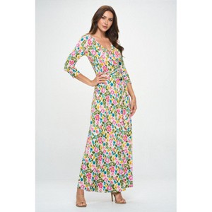 WEST K Women's Grace Faux-Wrap Maxi Dress with Tie Waist - 1 of 3