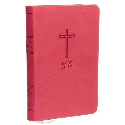 KJV, Value Thinline Bible, Compact, Imitation Leather, Pink, Red Letter Edition - by  Thomas Nelson (Leather Bound)