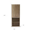 HomeRoots 12" Wood Brown Standard Accent Cabinet With Four Shelves - 3 of 4