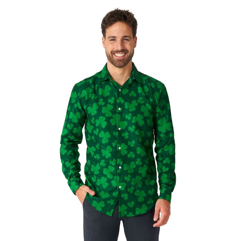 Suitmeister Men's Party Shirt - St. Pats Green, 1 of 4