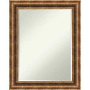 Amanti Art Manhattan Bronze Petite Bevel Wood Bathroom Wall Mirror 29.5 x 23.5 in. - 1 of 4