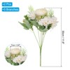 Unique Bargains Home Wedding Decoration Branch Silk Artificial Peony Hydrangea with Stem 2 Pcs - 2 of 4