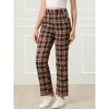 INSPIRE CHIC Women's Plaid Elastic Waist Casual Work Office Long Pants - 2 of 4