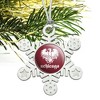 University of Chicago Primary Logo Metal Snowflake Christmas Tree Holiday Ornament - 2 of 3